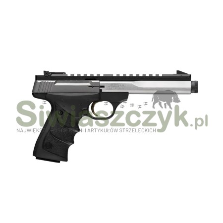 Pistolet BROWNING BUCK MARK CONTOUR Stainless URX Suppressor Ready Kal.22Lr-162636