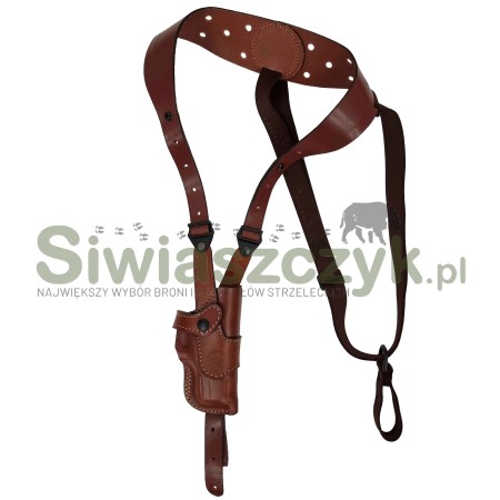 Kabura skórzana FALCO na szelkach do Colt King Cobra 4,25", brązowa (FAL-D222-COKCT-R-BR)-162705