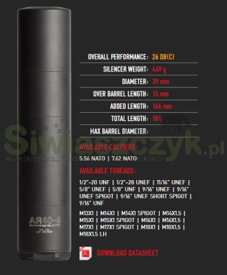 Tłumik A-TEC AR 40-4 .30 14×1 LH (AK 47)-162855