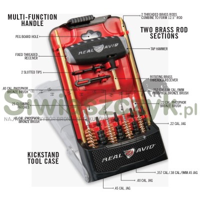 Zestaw do czyszczenia REAL AVID Gun Boss Pro Handgun Cleaning Kit (AVGBPRO-P)-163196