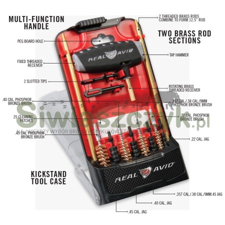 Zestaw do czyszczenia REAL AVID Gun Boss Pro Handgun Cleaning Kit (AVGBPRO-P)-163196
