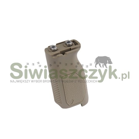 Chwyt STRIKE INDUSTRIES M-LOK Angled Vertical Grip Long FDE (SI-AR-CMAG-L-FDE)-115718
