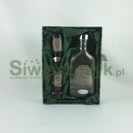 Szkło dekorowane c.77- Zestaw butelka 200ml + 2 kieliszki 30ml-103651