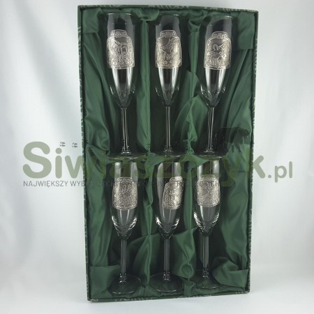 Szkło dekorowane c.100-6 kieliszków 90ml-103649