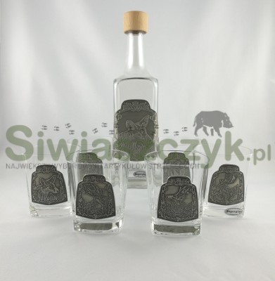 Szkło dekorowane c.43 Zestaw do whisky 6 szkalnek+ butelka-106638