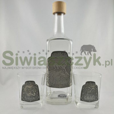 Szkło dekorowane c.43 Zestaw do whisky 6 szkalnek+ butelka-106637