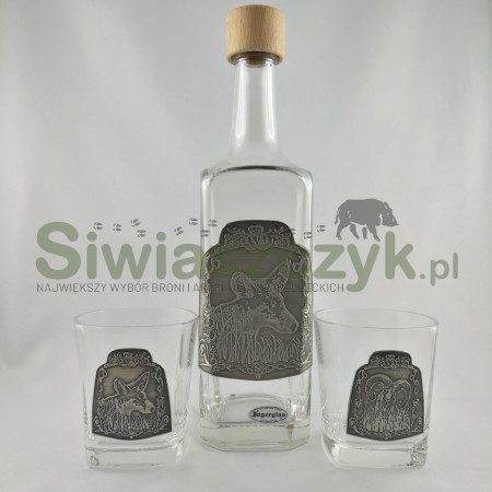 Szkło dekorowane c.43 Zestaw do whisky 6 szkalnek+ butelka-106637