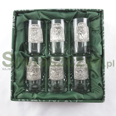 Szkło dekorowane c.9-6 kieliszków 40ml-110659