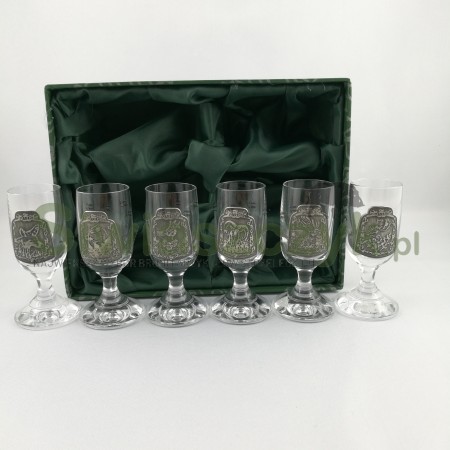Szkło dekorowane JAGERGLASS c.26- 6 kieliszków 30ml-106653