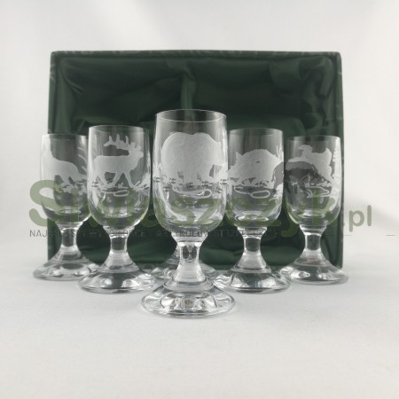 Szkło dekorowane JAGERGLASS c.26- 6 kieliszków 30ml-107510