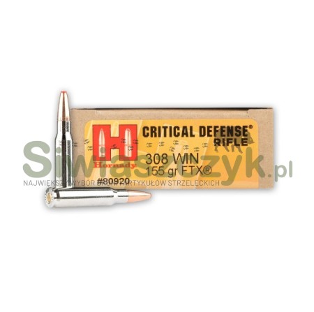 Amunicja HORNADY 308Win FTX Critical Defense 10,0g(155gr)(80920) -115653