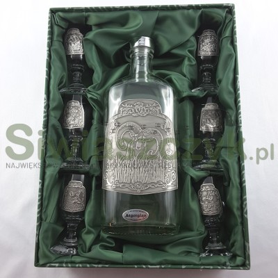 Szkło dekorowane JAGERGLASS c.32-Karafka+6 Kieliszków-110661