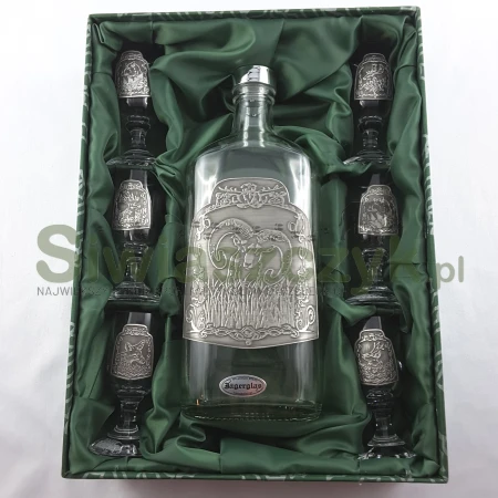 Szkło dekorowane JAGERGLASS c.32-Karafka+6 Kieliszków-110661