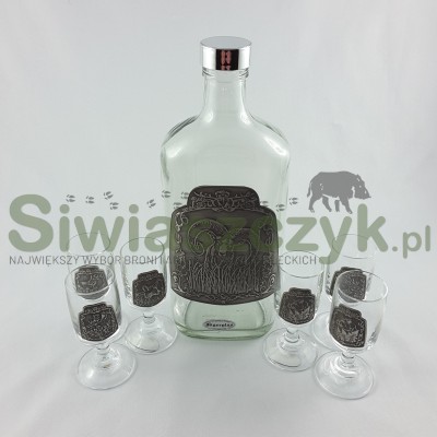 Szkło dekorowane JAGERGLASS c.32-Karafka+6 Kieliszków-110662