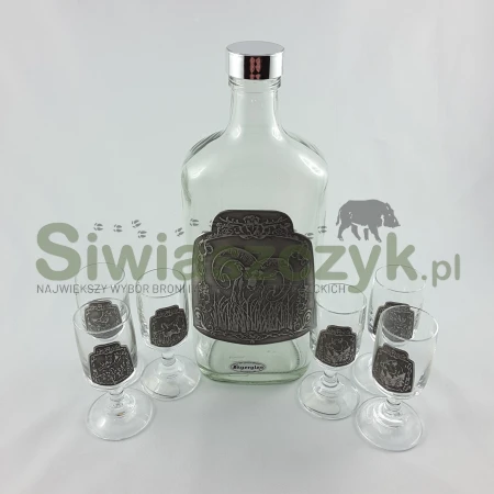 Szkło dekorowane JAGERGLASS c.32-Karafka+6 Kieliszków-110662