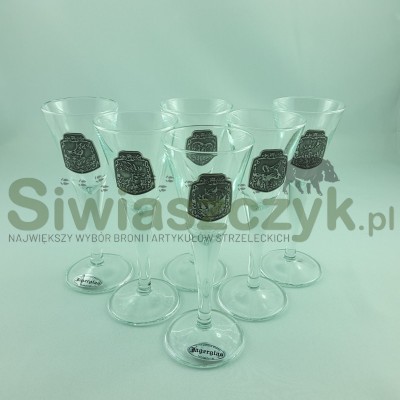 Szkło dekorowane JAGERGLASS c.25- Zestaw 6 kieliszków 50ml-103656