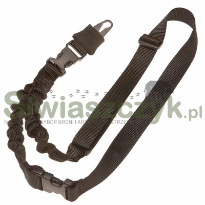 Pas nośny TACSHIELD jednopunktowy z polimerowym zapięciem Shock Sling Bungee 1,25" Czarny-111533