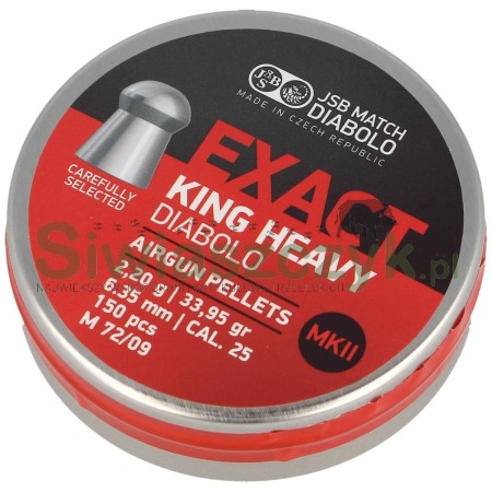 Śrut Diabolo JSB Exact King Heavy MKII 6,35/150 2,20g(33,95gr)(546498-150)-121006