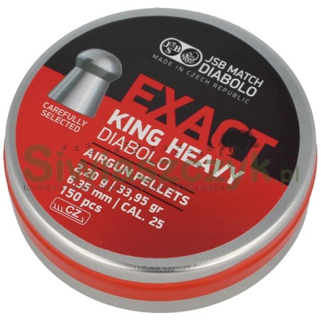 Śrut Diabolo JSB Exact King Heavy 6,35/150 2,20g(33,95gr)(546398-150)-121010
