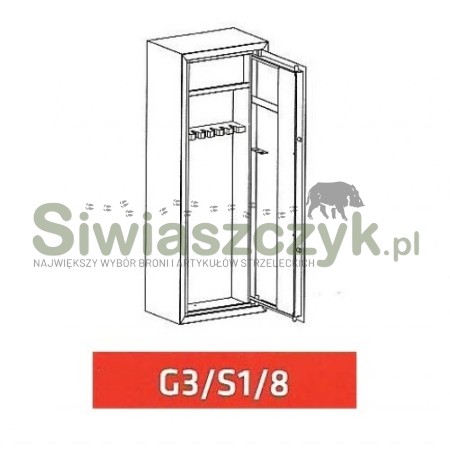 Szafa metalowa Novcan G3/S1/8 RAL6007-102136