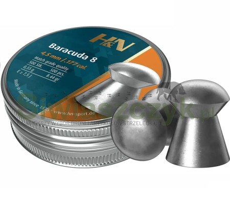 Śrut Diabolo H&N BARACUDA 8 4,51/500 0,547g(8,44gr) (92144510002)-120797