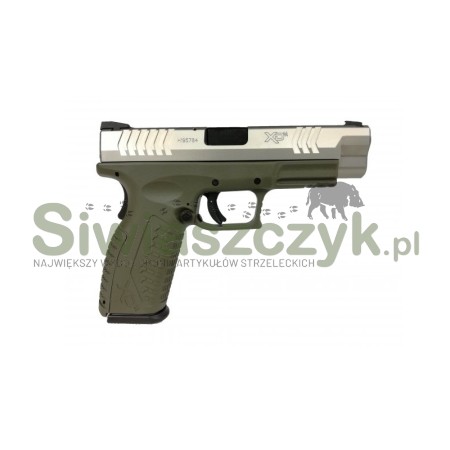 Pistolet XDM-9  4,5'' srebrno-zielony kal. 9x19-101785