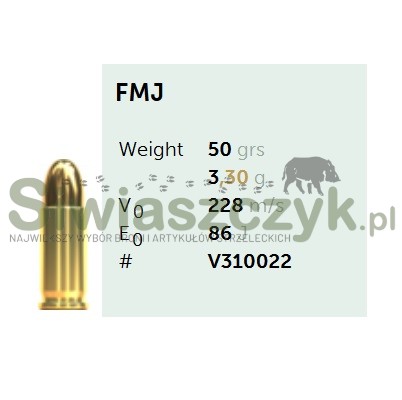 Amunicja S&B 6,35 Browning FMJ 3,3g (50gr)-166272