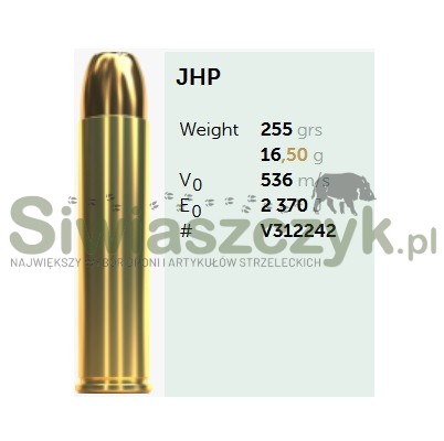 Amunicja S&B 460S&W JHP 16,5g(255gr)-166276