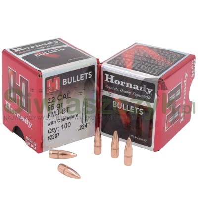 Pociski HORNADY 22 Cal.224" FMJ-BT 3,56g(55gr)(2267)-102759