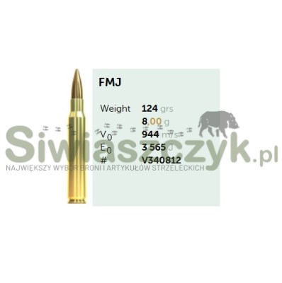 Amunicja S&B 30-06 FMJ Training 8g(124gr)-166414