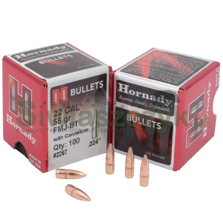 Pociski HORNADY 22 Cal.224" FMJ-BT 3,56g(55gr)(2267)-102759