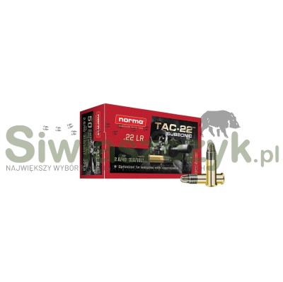 Amunicja NORMA 22LR Subsonic TAC-22 2,59g(40gr) -166724