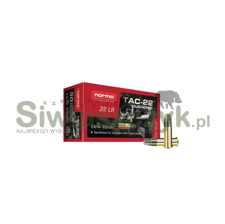Amunicja NORMA 22LR Subsonic TAC-22 2,59g(40gr) -166724