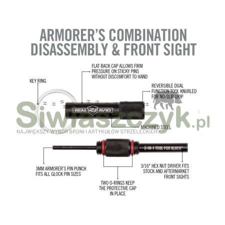Przyrząd 2-in-1 Tool REAL AVID do pistoletów Glock (AVGLOCK21)-111410