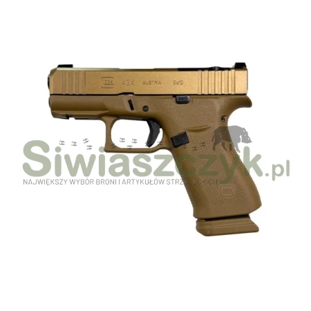 Pistolet GLOCK 43X Coyote kal.9x19 - MOS - 18101-166998