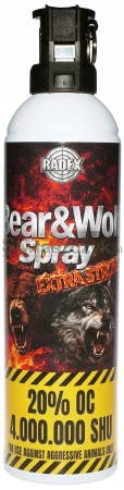 Gaz Pieprzowy RADEX Bear&Wolf Spray 1952 400 ml - stożek mgły-167075