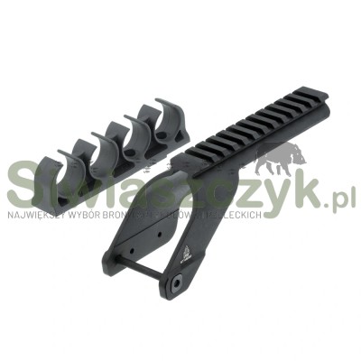 Szyna picatinny LEAPERS UTG Optic Mount Mossberg 500 & 590 DM Mag-Fed z ładownicą - MT-MB590-167242