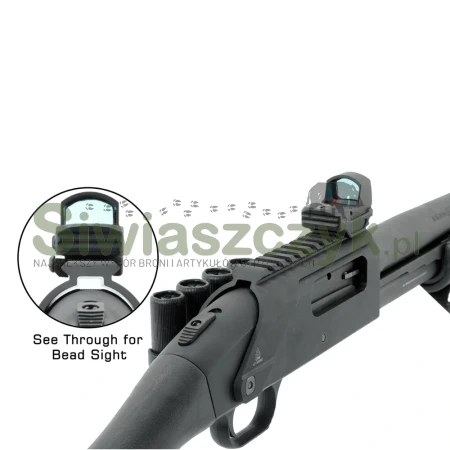 Szyna picatinny LEAPERS UTG Optic Mount Mossberg 500 & 590 DM Mag-Fed z ładownicą - MT-MB590-167243