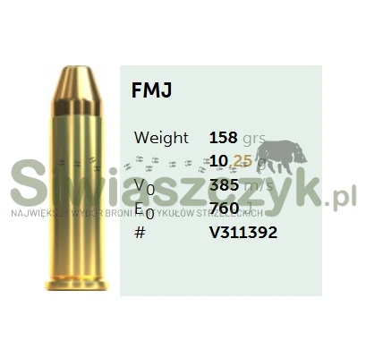 Amunicja kulowa S&B .357 Mag. - FMJ - 10,25g / 158gr-166277
