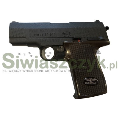 Pistolet hukowy LEXON 11 M1 kal. .22 Long (6 mm) - brązowy chwyt-167251