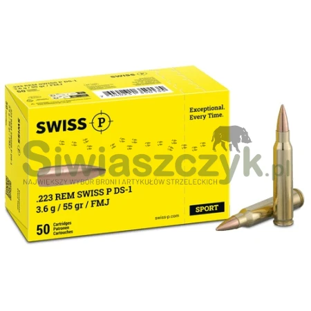 Amunicja kulowa SWISSP DEFENCE AG .223 Rem DS-1 - FMJ - 3,56g / 55gr-167317