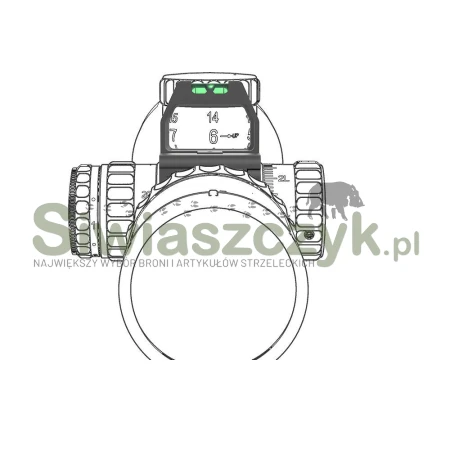 Poziomica VECTOR OPTICS do lunety ze szkłem powiększającym X-ACCU - 30 mm - Czarna - SCTR-01-167332