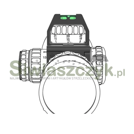  Poziomica VECTOR OPTICS do lunety ze szkłem powiększającym X-ACCU - 34 mm - Czarny - SCTR-02-167334