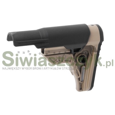 Kolba LEAPERS UTG Pro Mil-Spec Ops Ready S4 - AR-15 - Gniazdo QD - Polimer - FDE - RBUS4DMS-167336
