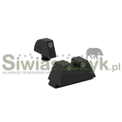 Przyrządy celownicze MEPROLIGHT Suppressor Hight Set - Glock 17/19/34 - Trytowe Tru-Dot (G/G) - Stalowe - ML-102243191 -167345