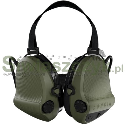 Ochronniki słuchu SORDIN Supreme X2 Headband Leather Gel Green (301006-10G)-167768