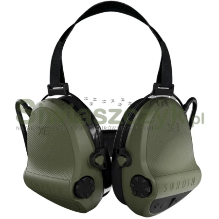 Ochronniki słuchu SORDIN Supreme X2 Headband Leather Gel Green (301006-10G)-167768