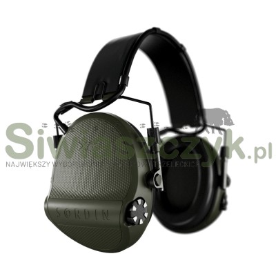 Ochronniki słuchu SORDIN Supreme X2 Headband Leather Gel Green (301006-10G)-167769