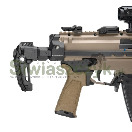 Kolba składana STRIKE INDUSTRIES CZ 3/3+ Scorpion - QD - Czarna - SI-CEVO-PDW-STOCK-167780