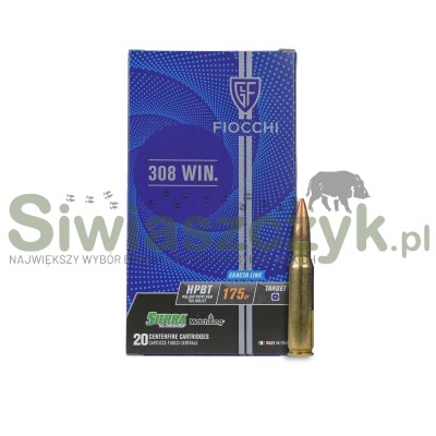Amunicja kulowa FIOCCHI .308 Win. Exacta Sierra Match King - HPBT - 11,30g / 175gr-161390